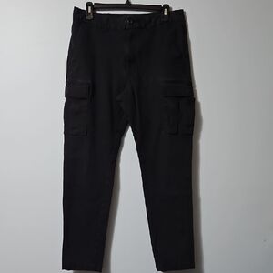 Banana Republic Men's Dark Black Cargo Pants Tapered Fit Size 31x32